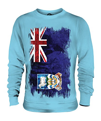 Sweat-shirt Îles Malouines au style grunge vieilli pour un look unique
