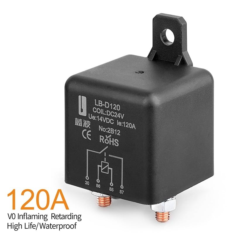 LANBOO car Relay Large Current 120/200A 12V 24V Modified headlamp air Conditioning Control(LB-D120DC12V120A)