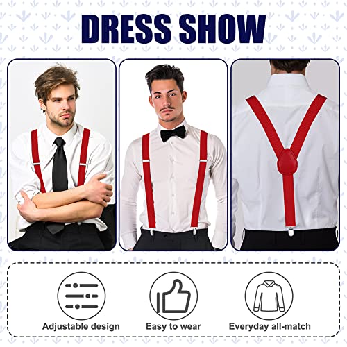Image of Aomig Men's Adjustable Wide Braces, Extra Wide X Braces for Men, Braces for Men with Very Strong 4 Clips - 3.5 cm