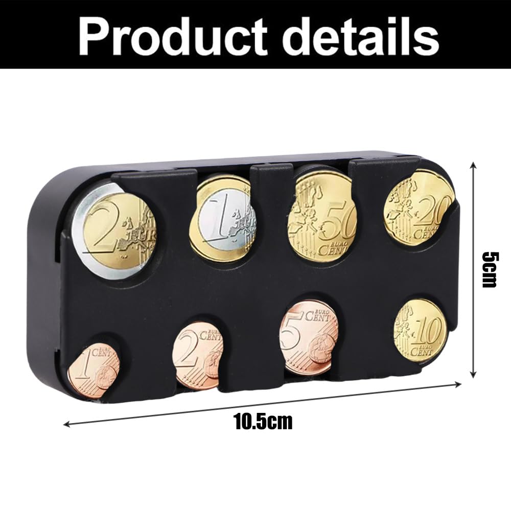 Coin Storage, Change Storage, Euro Coin Holder, Coin Sorter, Coin Collector, Coin Dispenser, Coin Box, for Car Taxi - Image 2