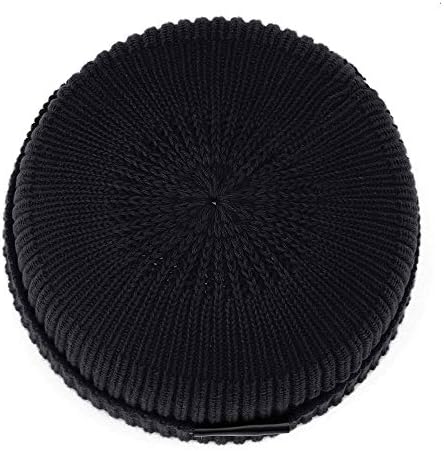 GEGEEN DOMOG Men Women Wool Knit Cuffed Brimless Hats Docker Skull Cap Wild Warm Rolled Beanie for Adjustable Winter Hat