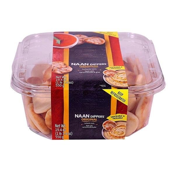 Authentic Flatbreads Naan Dippers, Original ,These dippers are made with buttermilk and ghee to create fluffy, pillow, bite-sized naan. Simply swap out chips, pretzels, pita, crackers or dinner rolls to add a delicious twist to any meal or occasion. [ 19.4 oz , 1.2 lb ].
