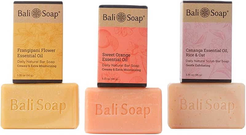 Bali Soap Conjunto para Presente com 3 Sabonetes em Barra
