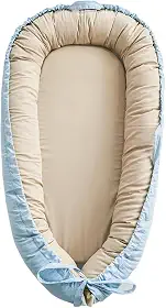 Ninho de bebê, capa de espreguiçadeira para bebês, de algodão reversível e respirável, assento de chão ajustável para tempo de barriga, espreguiçadeira portátil para bebês, itens essenciais para