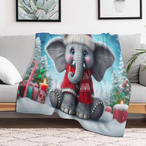Couverture animal éléphant douce 140x180cm, idée cadeau idéale - 3