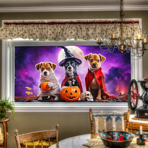 Vinilo decorativo para ventana Halloween 39.3x17.7 pulgadas miniatura 1