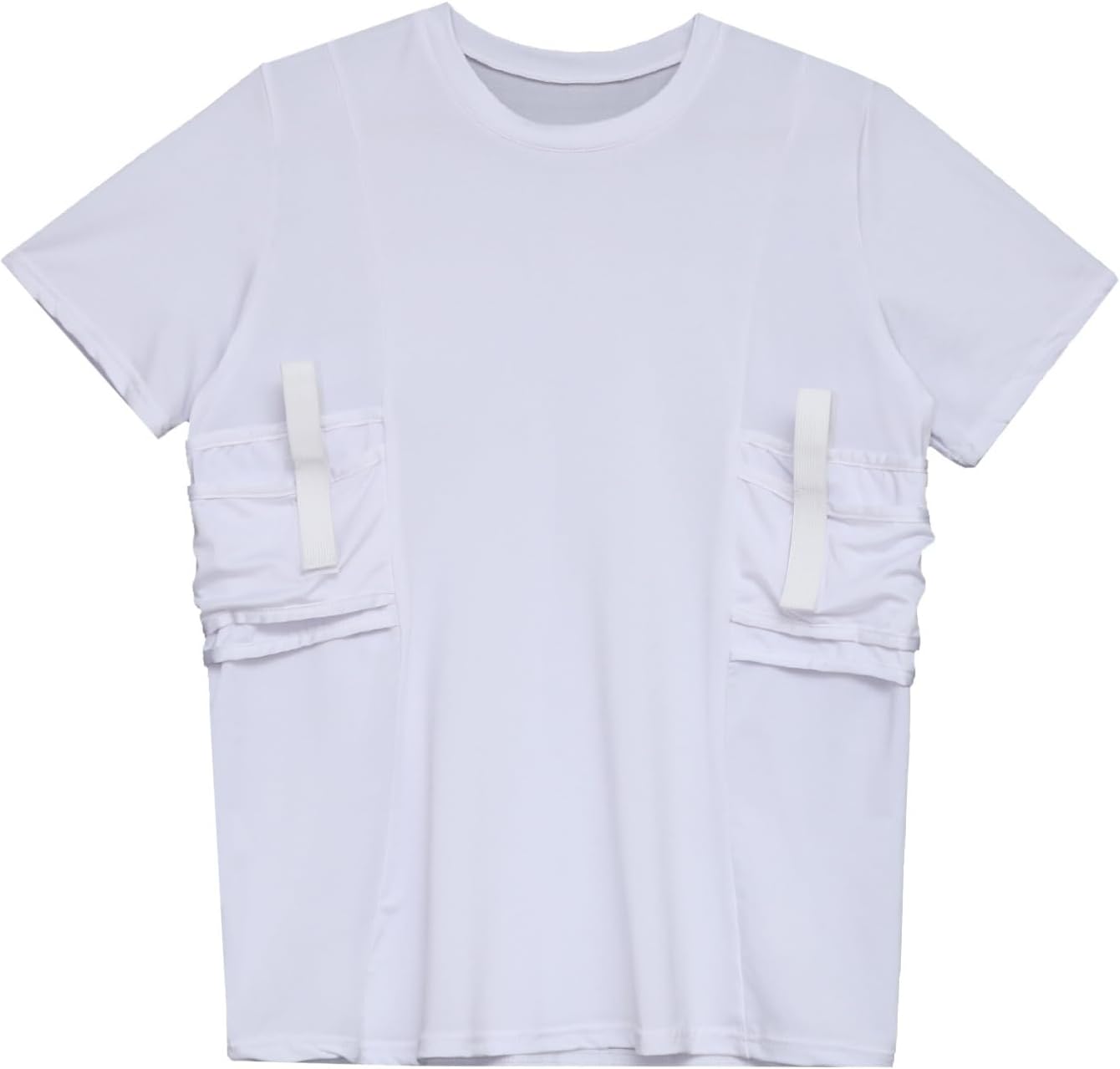 Agoky Carry Shirt for Men T-Shirt with Hidden Pockets Breathable Stretchy Moisture Wicking Undershirt