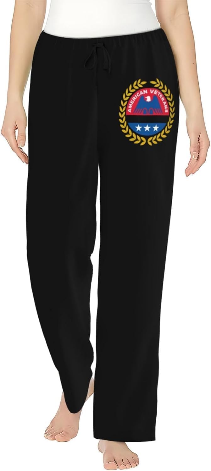 AMVETS Pajama Pants for Women, Sleep & Lounge Pants, PJ Bottoms with Pockets