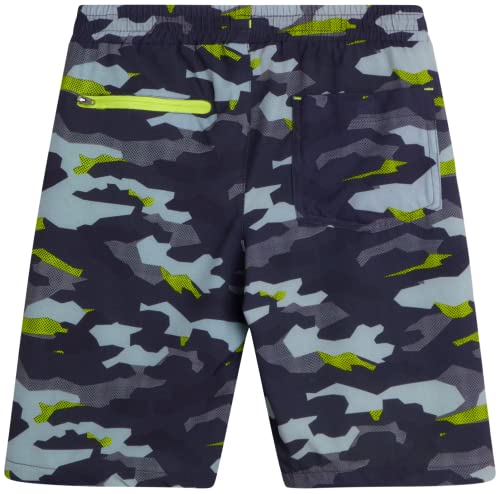 Eddie Bauer Boys' Active Shorts - 3 Pack Quick Dry Athletic Shorts - Hybrid Mesh Performance Shorts For Boys (4-16), Size 6/7, Grey/Black Camo/Black #TOP5