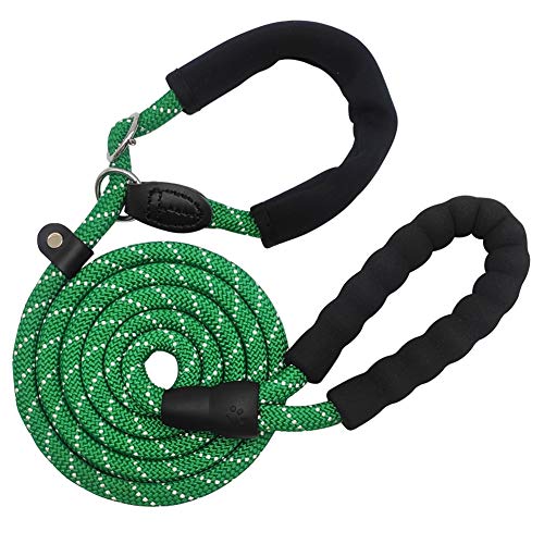 MayPaw Laisse pour Chien en Corde de 1,8 m - Laisse en Nylon Solide pour Le Dressage - 2 en 1 - Pas de Collier ou de Harnais nécessaire - Réglable - Taille Moyenne et Grande Cover