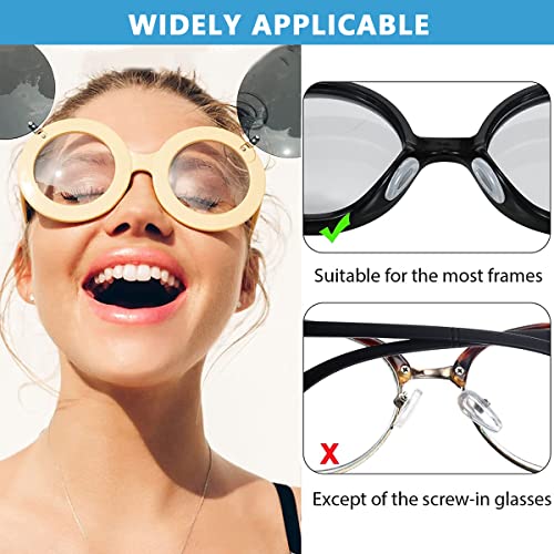 MAYCREATE® 12 Pairs Adhesive Eyeglasses Nose Pads, D Shape Stickon