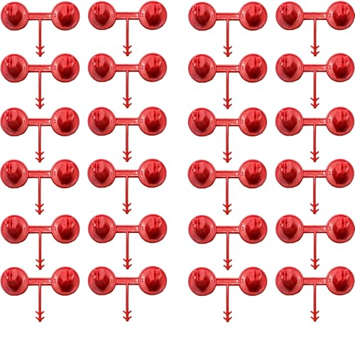 ixirpro Mega Red Nozzle 24 Pack (1-2)(Vertical - Horizontal) for Spray Foam Gun, Precision Wedge Spray for Vertical & Ceiling Coverage, Durable Foam Gun Nozzles for Walls, and Overhead Applications