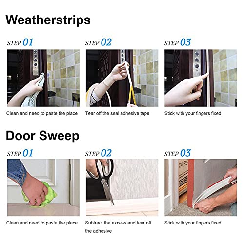 Image of D Shaped (White) Self-Adhesive EPDM Doors and Windows Foam Seal Strip Soundproofing Collision Avoidance Rubber Weatherstrip 6 Meter (2 x 3 M = 6 Meter)