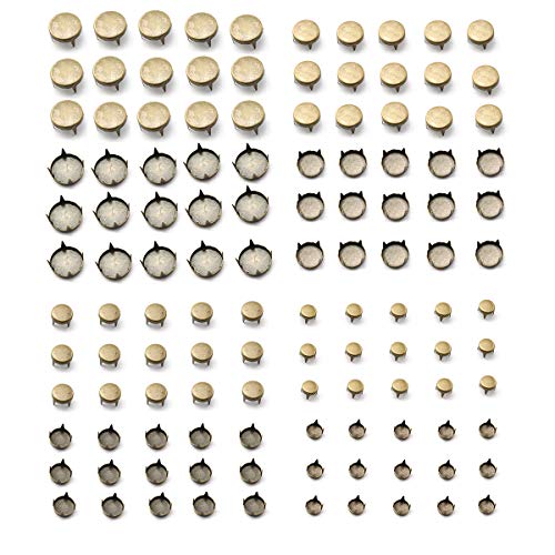 Pro Bamboo Kitchen 120Pcs Four-Jaw Diy Flat Head Round Claw Nail 6/8/10/12Mm Flat Rivet Shoes Hats Clothes Accessories For All Kinds Of Leather Crafts #TOP1