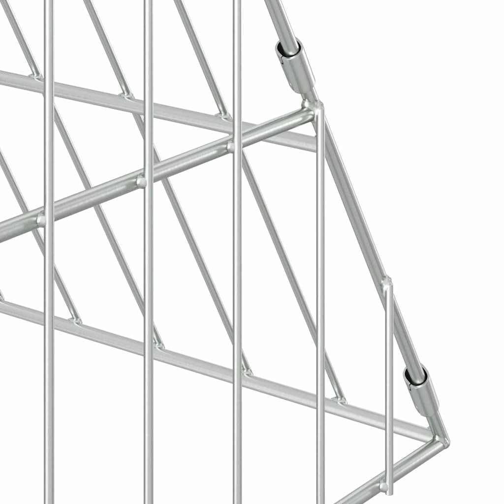 Jaula para pollos plateada, 215 x 100 x 85 cm, de acero galvanizado, resistente recinto para pollos y aves de corral en el jardín, estable para pequeños animales para exteriores y terrazas