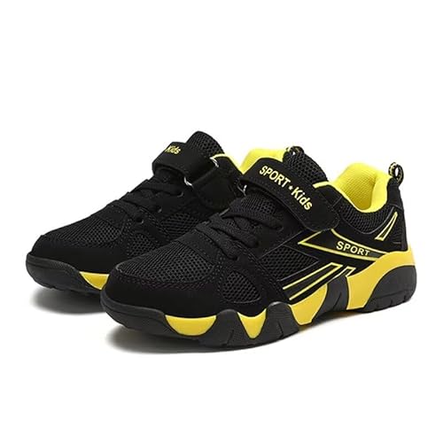 Zonkacen Boy's Comfortable Fashion Wide Running Shoes for Spring Autumn Jogging Hiking Camping Cycling Climbing Trekking Vacation Yellow 13 Little Kid