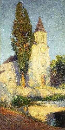 Cuadro sobre lienzo Iglesia de Labastide Du Vert de Henri para decoraciones del hogar 60x90cm