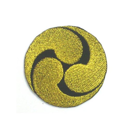 Amazon.co.jp: 刺繍の家紋ワッペン『家紋「左三つ巴」』 : ホビー