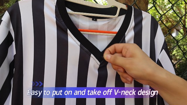Amazon.com: 4Pcs Referee Shirt Men Ref Jersey V-Neck Black and