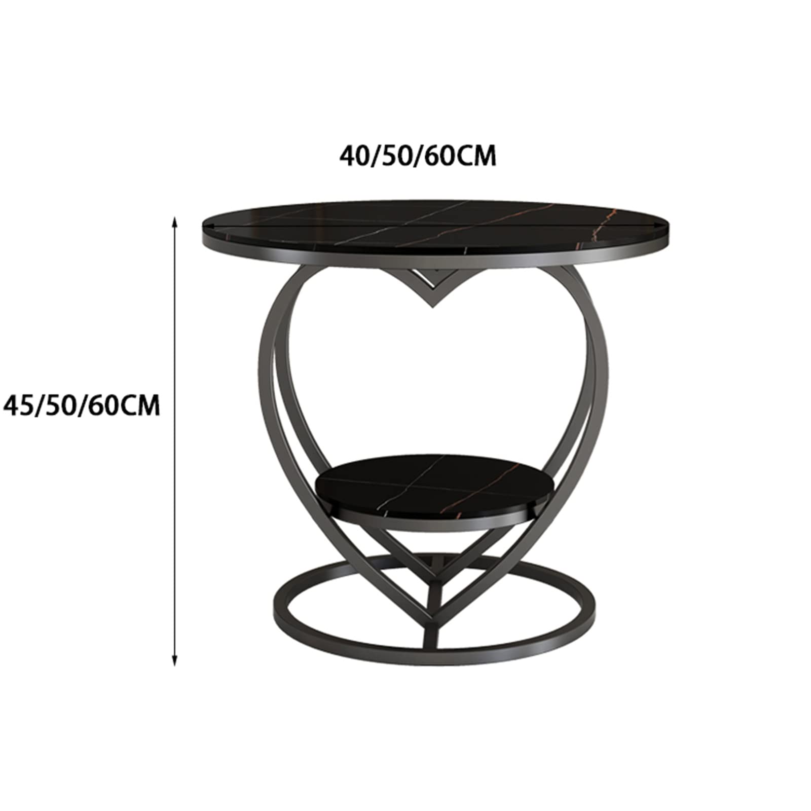 ソファテーブル、ハートフレーム大理石コーヒーテーブルオフィス