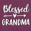 JINTING Blessed Grandma Shirts for Women Blessed Grammy Shirts Short Sleeve Casual Nana Gift T Shirts Top Tee Burgundy