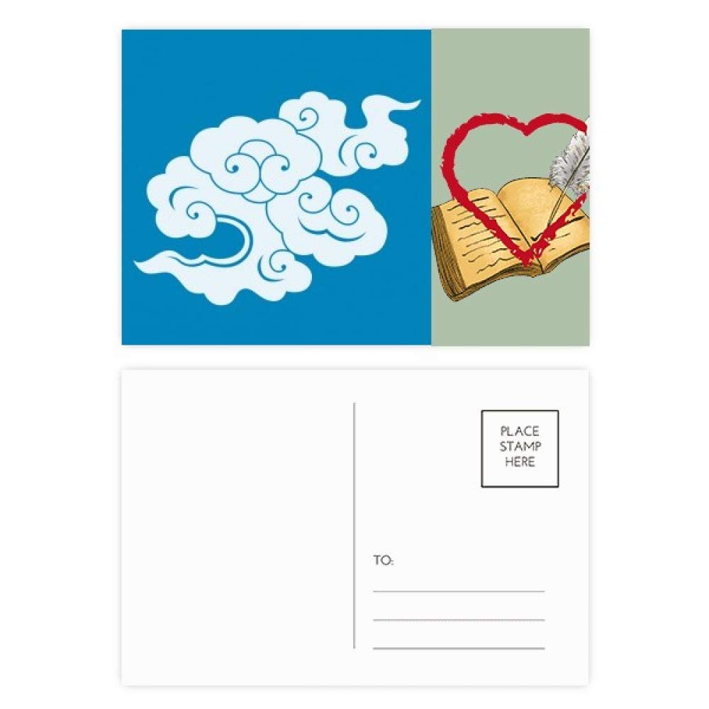 Painting Culture Lot de 20 cartes postales Motif nuages blancs