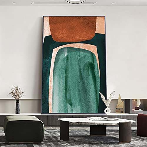 Peinture abstraite salon pour une ambiance nordique chic