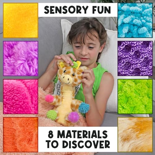 Image of MEAVIA Mini Giraffe Sensory Plush Toy, Stretchy Neck, Lightly Weighted