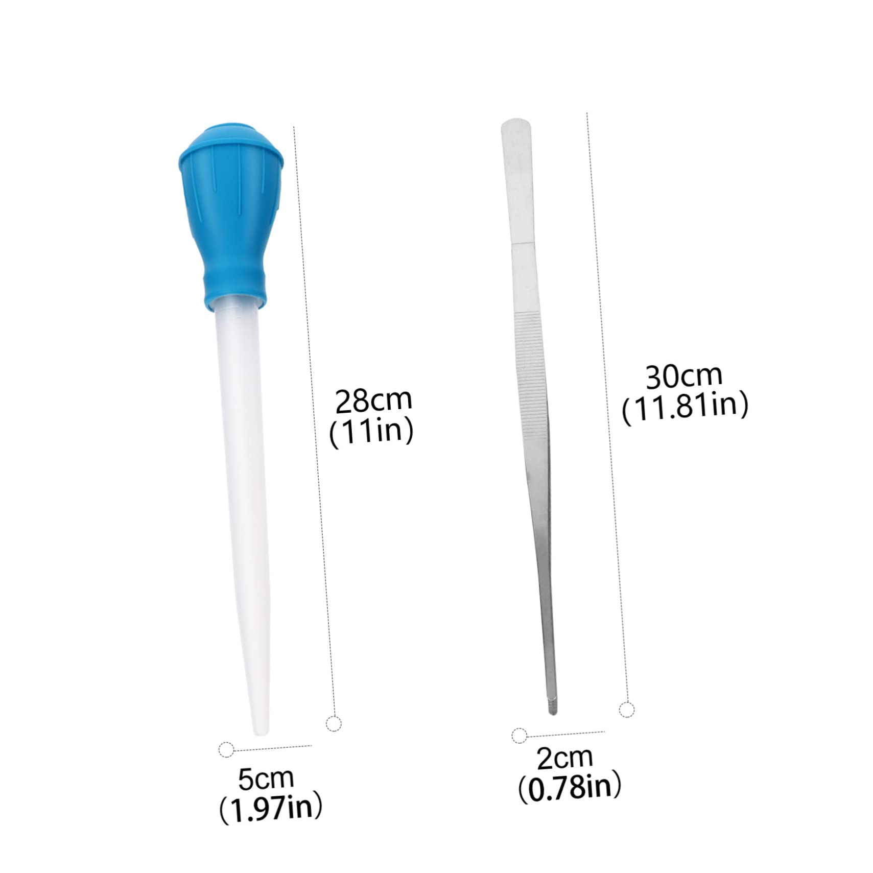 HAPINARY Upgrade Your Aquarium Cleaning 3pc Tool Set Pipette Dropper Feeding Tongs and Tweezers for Easy Maintenance