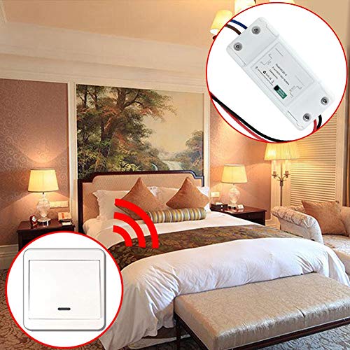 Wireless Lights Switch, Smart Wireless Remote Control Switch & Receiver, Wall Swithches with No Wiring - Image 4