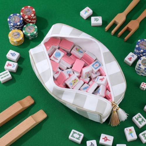 Bolsa personalizada para fichas de Mahjong con bordado miniatura 5