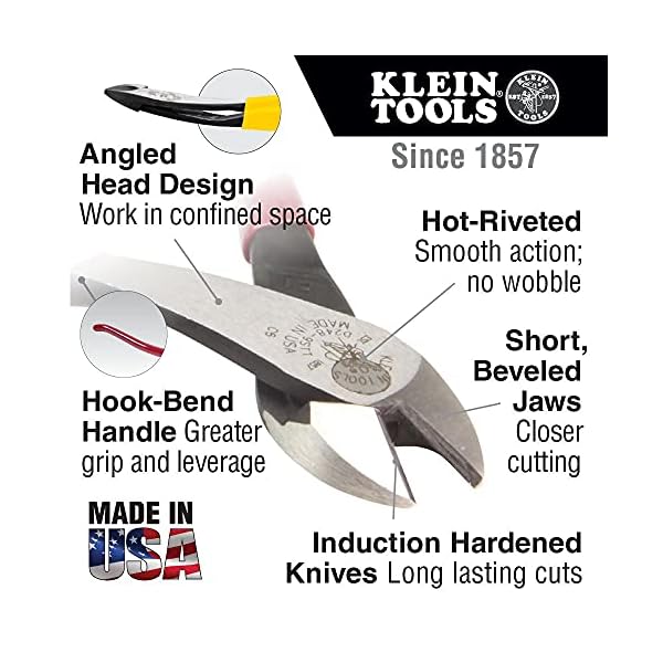 Klein Tools D2489ST Pliers, Ironworker's Diagonal Cutting Pliers, 9Inch & 27400 Tiewire Reel