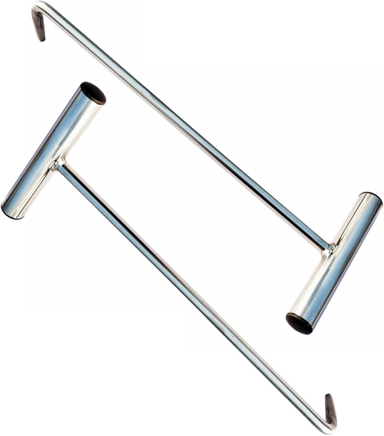 Drain Grate Cover Lifting Tool, Roller Shutter Puller Hook for Sewer Maintenance Retrieving Cable Garbage Disposal, T Stainless Steel Manhole Lid Opener (Color : 10mm, Size : 60cm/23.6in)