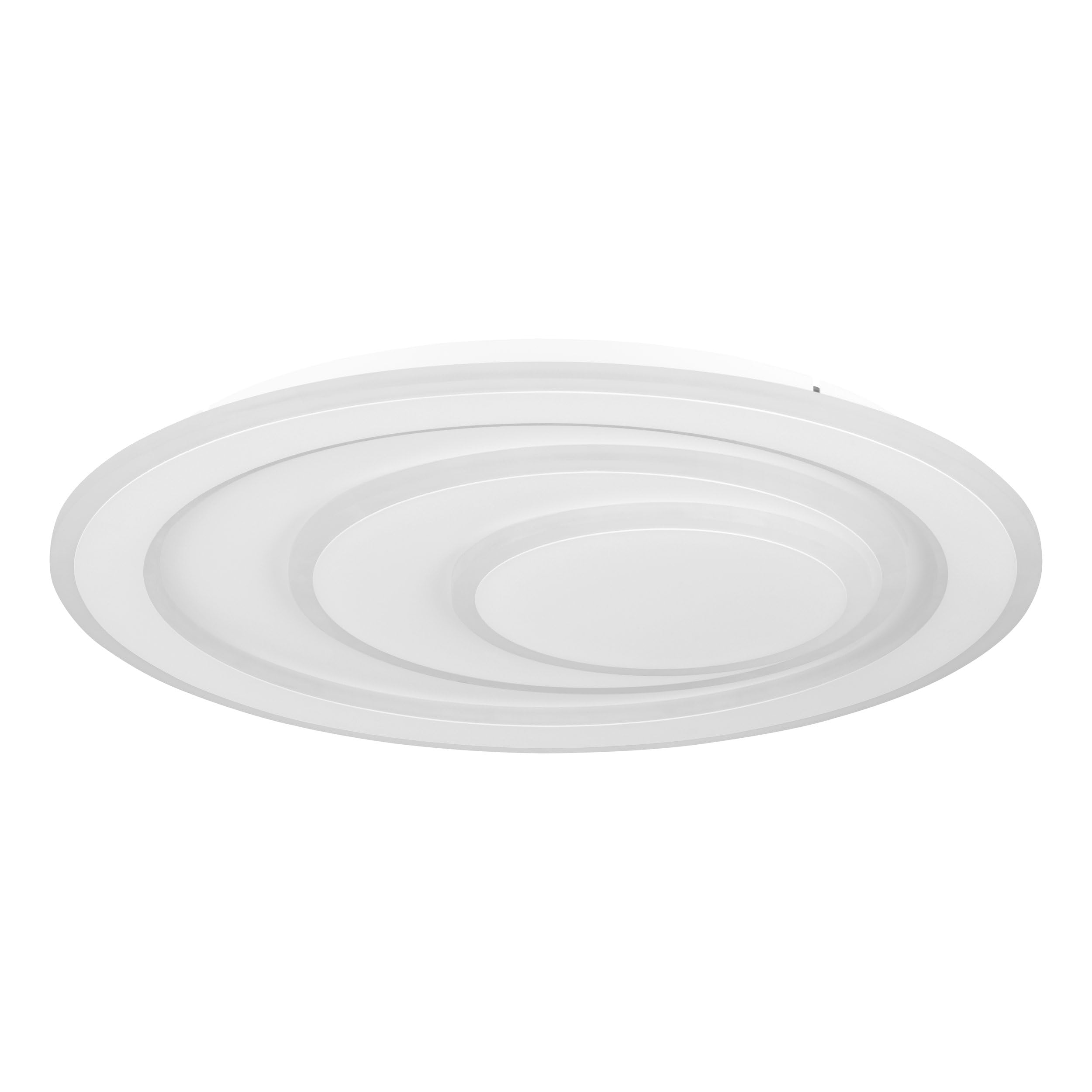 Eglo LED Ceiling Light Fixture Penjamo 1, Flush-Mount Ceiling lamp, Round Living Room and Bedroom Lighting, White Metal and Plastic, Neutral White, Ø 19" — image 1