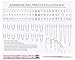 Nail Practice Training Mat, BORNBYME Silicone Trainer Sheet 8 Nail Shape Practice for Application & Pattern Practice