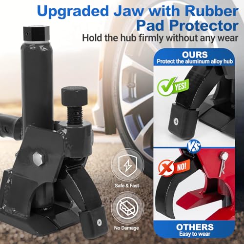 Image of Manual Tire Bead Breaker with Handle and Rubber Pad, Fit for 38 and 42 Inches Tires Changer, Easy-Operated Tire Repair Tool for ATVs, UTVs, Tractors, Trucks, Heavy Duty Tires Car Repair (Black)