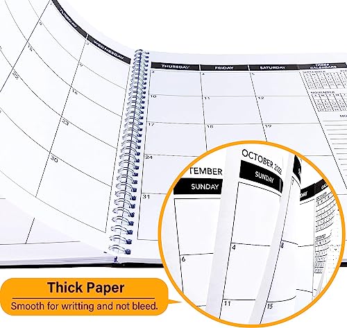 Planner Jan 2024- Dec 2025 Office Calendar Monthly Planner For 24 Monthes - 9 × 11 Time Management Personal Organizer Hard Pvc Cover With Spiral Bound #TOP4