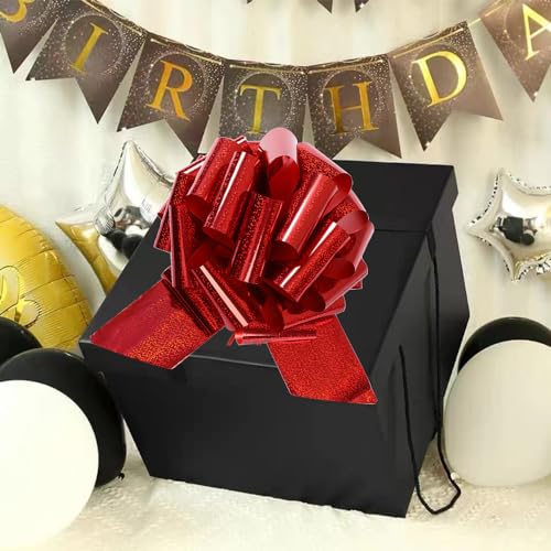 Hsxjj 1Pc Giant Large Pull Bow Big Glitter Metallic Bow,12 Inch,Great Gift Bow For Appliances,Bikes,Table Decorations And Party Events. thumb #1