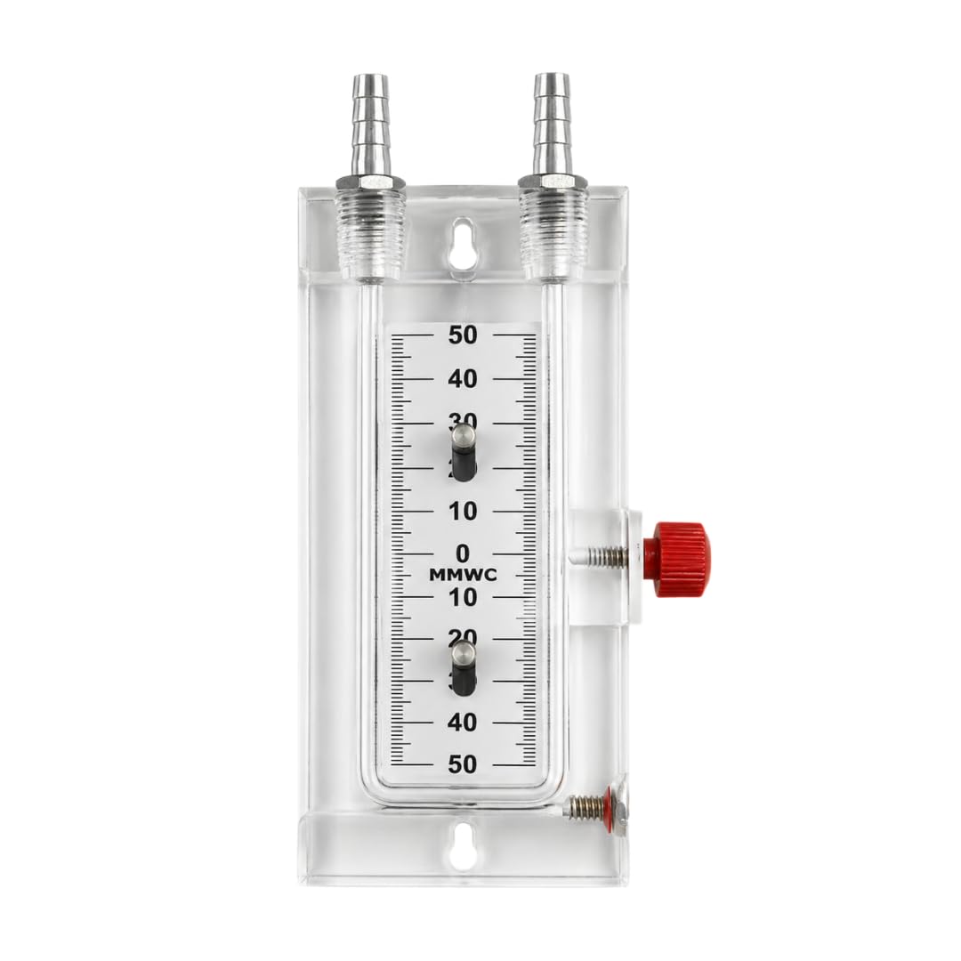 "Ji" Japsin Instrumentation Acrylic U Tube Manometer for Pressure Measurement, Range 50-0-50 mmWC, Wall Mounted with 1/4" SS Nozzle-image-13