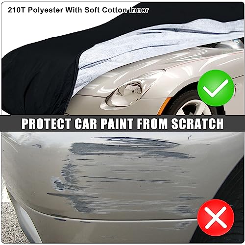 Image of Waterproof Car Cover Replace for 2006-2010 Pontiac Solstice /GXP 2-Door Coupe & Roadster, 210T All Weather Classic Car Covers with Zipper Door & Lock for Snow Rain Dust Protection