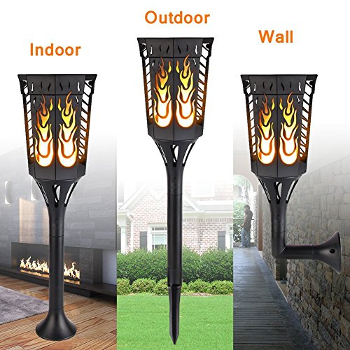 Eleoption Naturally Solar Pathway Lights Solar Lights Indoor Outdoor, Led Fire Flame Torches Lights Dusk To Dawn Auto On Off For Tabletop Garden Walkway Yard Landscape Pool Decoration (Pack Of 4) #TOP3