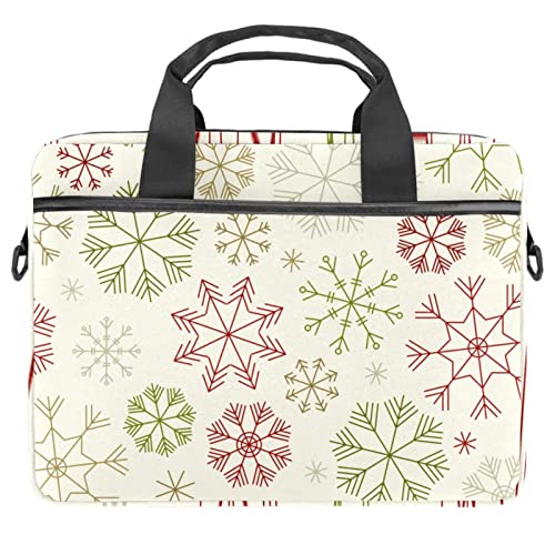 Sacoche à bandoulière pour ordinateur portable flocon de neige coloré beige haut de gamme