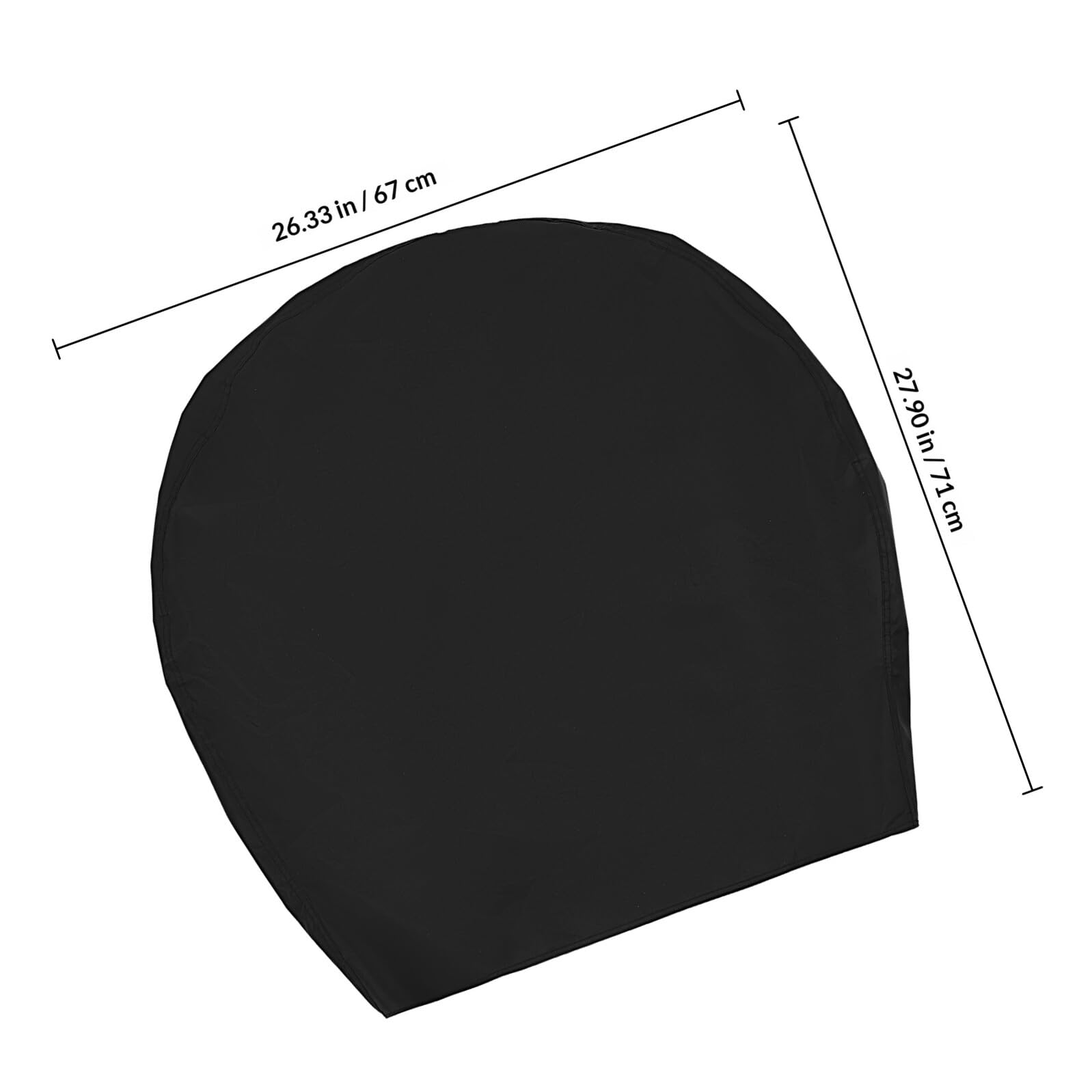 PRETYZOOM Cubiertas Diseño 4 Neumáticos Aplicables Protectoras para Tela Rueda en Oxford Negra Elegante y Resistente para Almacenamiento Prolongado de Repuesto Viajes en Caravana