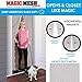 Magic Mesh Deluxe, White | Magnetic Screen Door, Heavy Duty, Magnetic Closure, Door Net, Patio Screen, Sliding Door Screen, Bug Screen for Doorways, Kid & Pet Friendly | Size 39