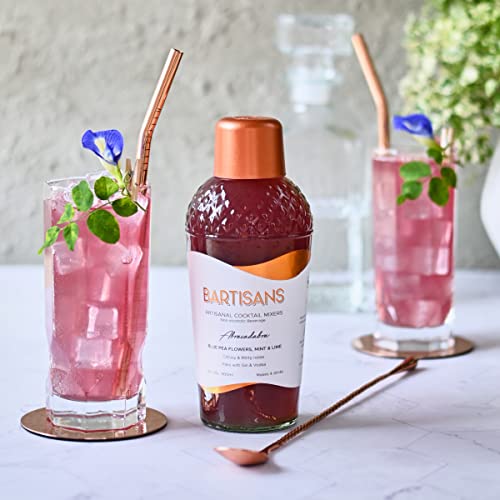 Image of Bartisans Abracadabra Blue Pea&Mint Cocktail Mixer 400Ml,Alcohol Pairing For Drinks Whiskey Rum Gin Vodka,Amazing Replacement For Tonic Water Fruit Juice Ginger Ale Mojito Syrup Soda Cranberry,Liquid