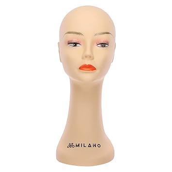 New Milano Collection Silicone Heavy Duty Wig Head/Hat Mannequin. T Pin & Tripod Compatible 16