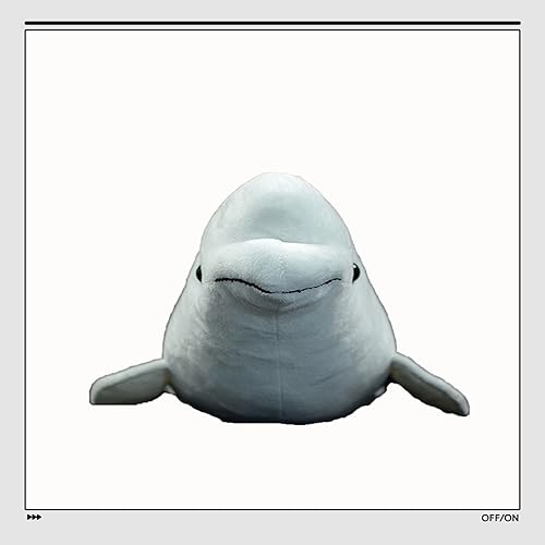 Miniatura 3 de BABY FRANKIEZHOU Beluga - Juguete de peluche de 15 pulgadas, lindo y suave y esponjoso, figura de peluche de animales marinos, cojín de almohada