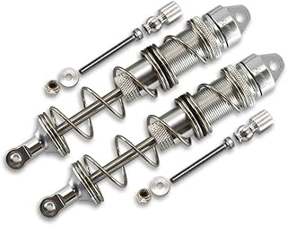 Aluminum Front Double Section Spring Dampers 115mm for Arrma 1:8 KRATON 6S / Outcast 6S / Notorious 6S / KRATON 6S V5 / Notorious 6S V5 Upgrade Parts - 1Pr Set Silver