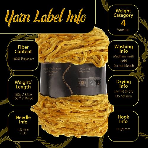 JubileeYarn Chenille Yarn - Worsted Weight - 100g/cake - Teacake - 4 Cakes, 020 Teacake - Image 4