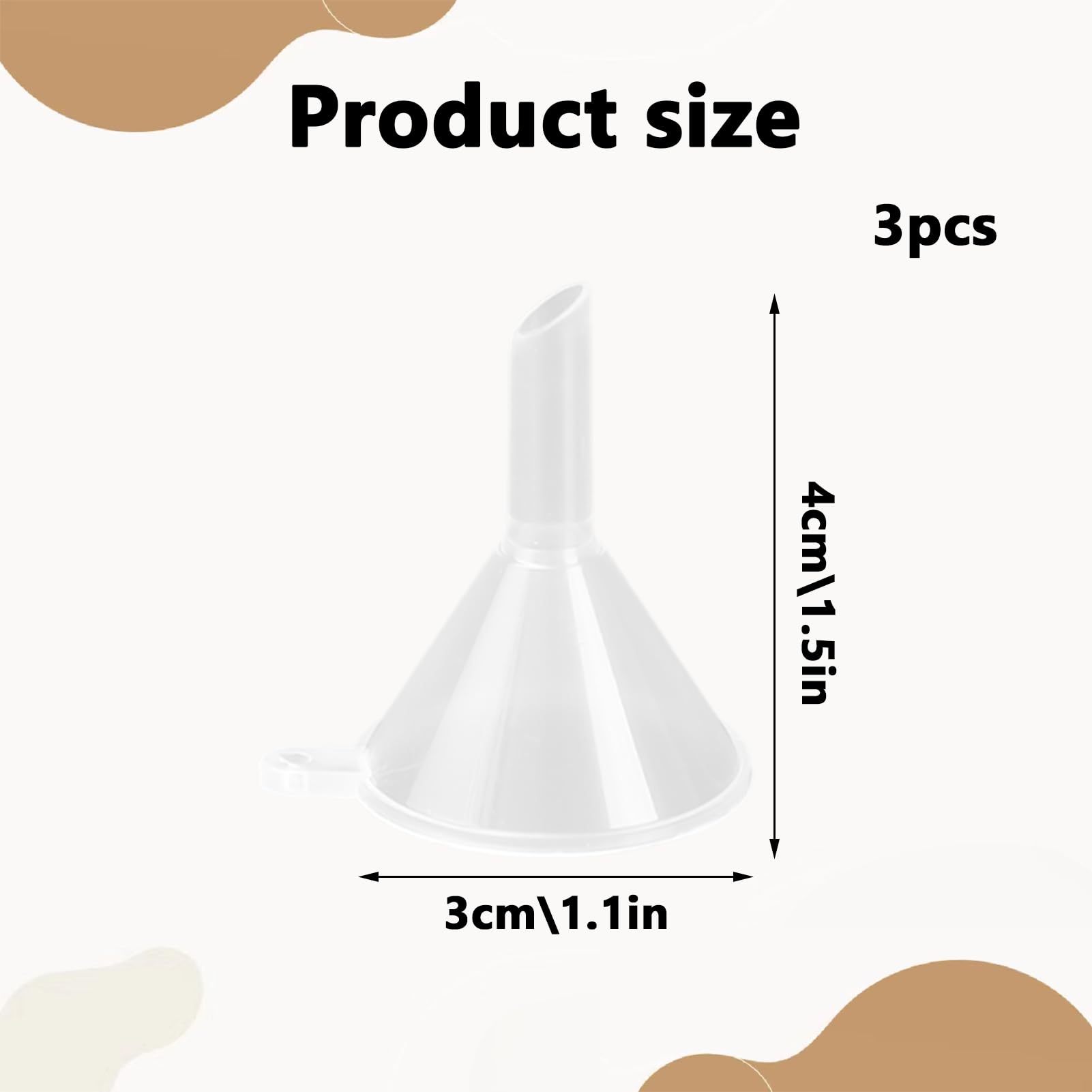 3PCS Mini Funnels for Filling Small Bottles Plastic Small Funnels for Filling Bottles Precision Fillings Funnel for Atomizers Bottle Liquid Smalls Funnel for Fillings Small Mini Bottle or Containers - Image 2